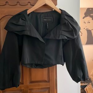 Satin crop jacket BCBG worn once black